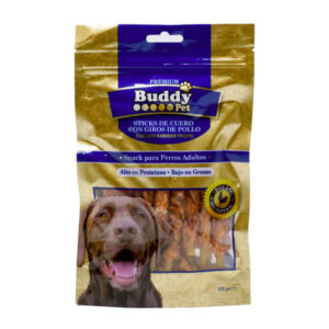 غذای تشویقی سگ با طعم مرغ با دورپیچ گوشت Buddy کد TR-020