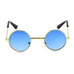 عینک آفتابی مخصوص سگ و گربه آبی با فریم طلایی