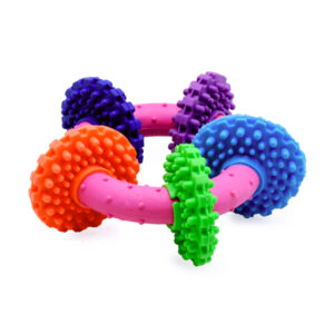 اسباب بازی دندانی حلقه‌ای رنگارنگ پلاستیکی